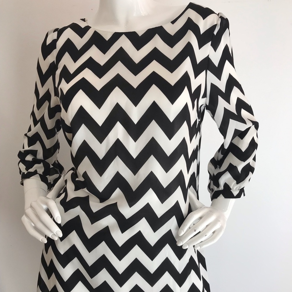 Chevron Print Tunic Top.